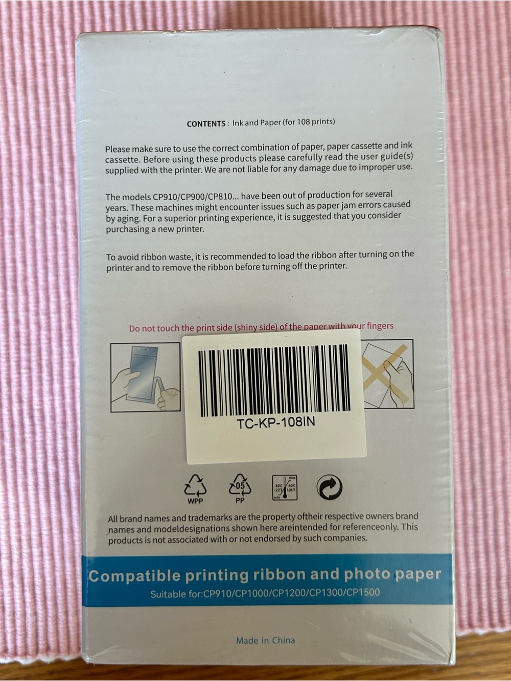 New Wrapped Color Ink & Paper Set - KP-108IN - Picture 2 of 4